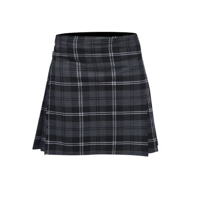 Allsafe Traders Scottish Traditional Tartan Kilt for Kids, Boys and Girls | Toddler Kilts (Granite, Medium (W 30", L 22"))