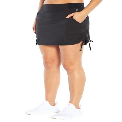Marika Women's Chelsea Stretch Woven Pocket Skort, Black, 3X