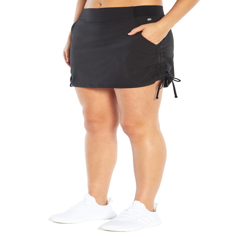 Marika Women's Chelsea Stretch Woven Pocket Skort, Black, 3X