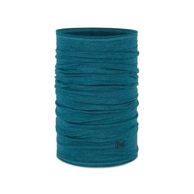 Buff Lightweight Merino Wool Neck Gaiter, 100% Ethically Sourced Wool, Versatile, Temperature Regulating Face Mask, Solid Teal, Adult Size