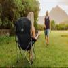PICNIC TIME NHL Los Angeles Kings Reclining Camp Chair, Beach Chair for Adults, Sports Chair with Carry Bag, (Black with Gray Accents) view 2