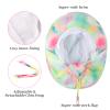 Kids Sun Hat UPF 50+ Sun Protection Bucket Hat Toddler Beach Hats Wide Brim Neck Flap Fishing Hat for Girl Boy,Tie Dye Green 2-5 Years view 4
