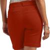 IEPOFG Summer Casual Shorts Mom Womens Stretch Twill Shorts Plus Size Lightweight Thin Button High Waist Pull On Regular Fit Shorts with Pockets view 3