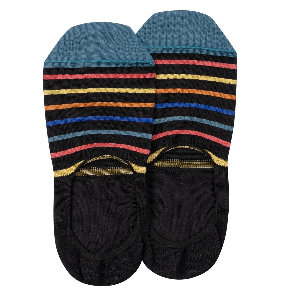 PS Paul Smith Men's No Show Gilbert Socks, Black, One Size