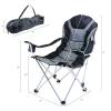 PICNIC TIME NHL Boston Bruins Reclining Camp Chair, Beach Chair for Adults, Sports Chair with Carry Bag, (Black with Gray Accents) view 3