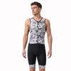 SLS3 Triathlon Suits Mens - Durable Sleeveless Tri Suit Men Triathlon Suit - Lightweight Trisuit with 2 Pockets for Storage (White Fractal, Small) view 2