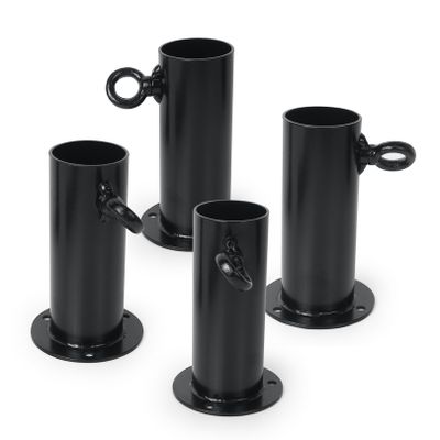 Aoneky 4pcs Short Foot Pad - 1 3/8' - Base Plate Fitting for Golf Basebal Batting Cage Canopy