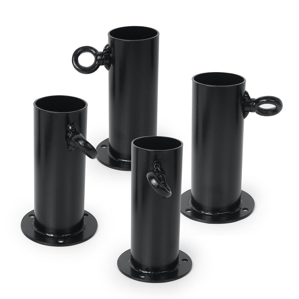Aoneky 4pcs Short Foot Pad - 1 3/8' - Base Plate Fitting for Golf Basebal Batting Cage Canopy