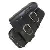 BESPORTBLE Motorcycle Side Bag Pu Leather Storage Pouch for Outdoor Cycling Rear Seat Tail Container Buckle Strap for Essential Items Black Right Side view 1