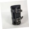 BESPORTBLE Motorcycle Side Bag Pu Leather Storage Pouch for Outdoor Cycling Rear Seat Tail Container Buckle Strap for Essential Items Black Right Side view 2