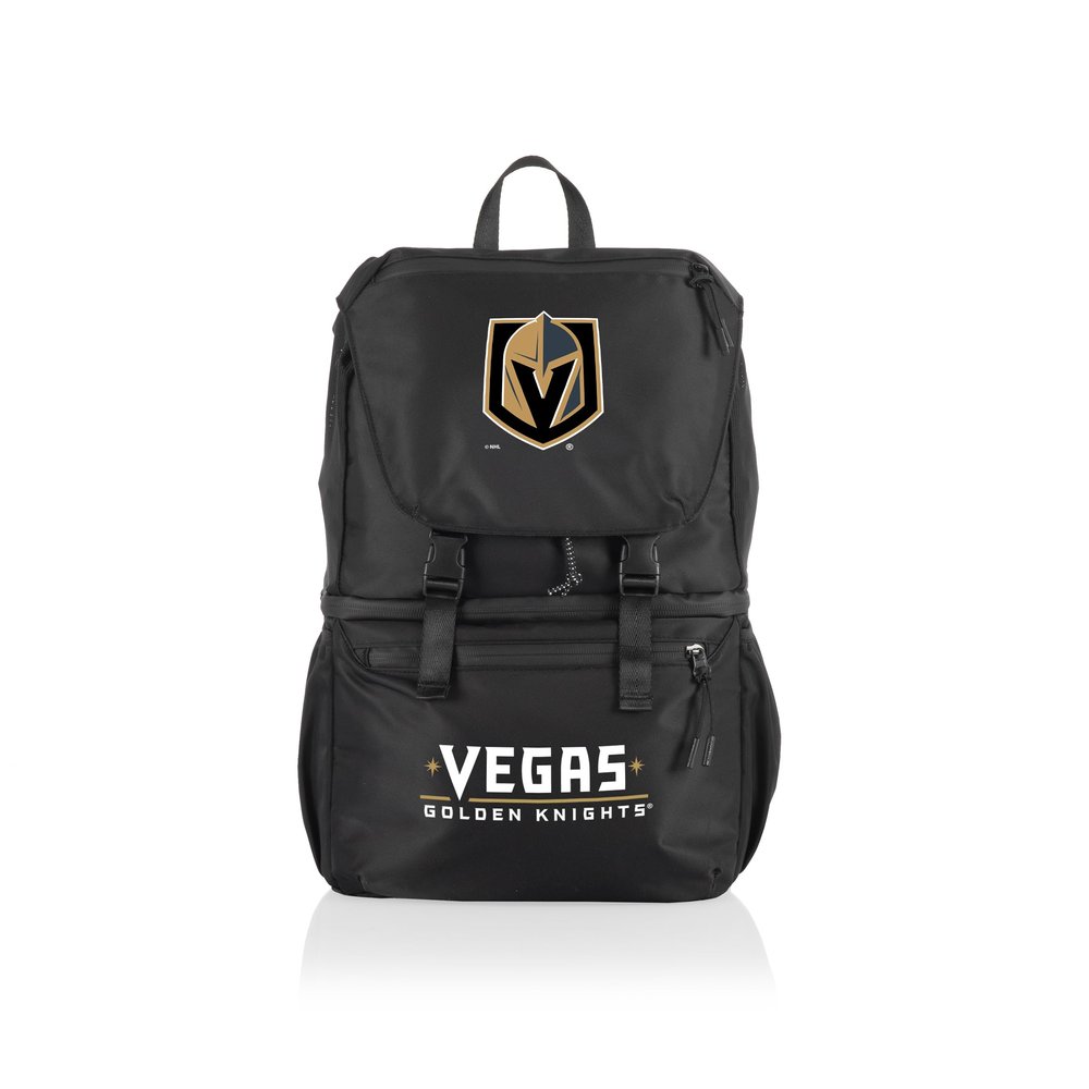 PICNIC TIME NHL Vegas Golden Knights Tarana Backpack Cooler made with Recycled Material, Soft Cooler Backpack, Upcycled Cooler Bag, (Carbon Black)