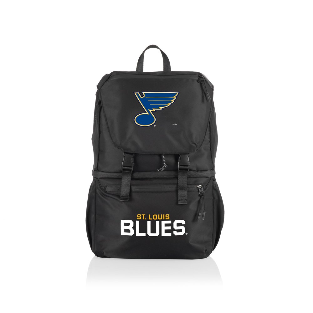 PICNIC TIME NHL St Louis Blues Tarana Backpack Cooler made with Recycled Material, Soft Cooler Backpack, Upcycled Cooler Bag, (Carbon Black)