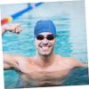 HANABASS 4pcs Professional Swim Hat for Adults Portable Pu Coated Swim Cap for Men and Women Comfortable and Stretchy Design for Swimming and Water Sports view 2