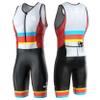 SLS3 Triathlon Suits Mens - Durable Sleeveless Tri Suit Men Triathlon Suit - Lightweight Trisuit with 2 Pockets for Storage (Racing Stripes, X-Large)