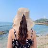 ANOTHER CHOICE Women's Sun Hat UV Protection Wide Brim Ponytail Adjustable Beach Visor Fishing Hat with Neck Flap Beige view 3