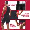 SLS3 Triathlon Suits Mens - Durable Sleeveless Tri Suit Men Triathlon Suit - Lightweight Trisuit with 2 Pockets for Storage (Teal Fractal, Small) view 4