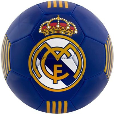 Maccabi Art Official Real Madrid Soccer Ball - Size 5 Football - Authentic Premium Fan Collectible for Training, Play & Display (Dark Blue)