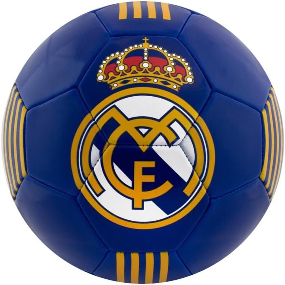 Maccabi Art Official Real Madrid Soccer Ball - Size 5 Football - Authentic Premium Fan Collectible for Training, Play & Display (Dark Blue)