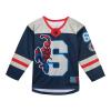 Marvel Spider-Man Big Boys Mesh Hockey Jersey Long Sleeve T-Shirt Blue 14-16 view 1