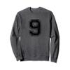 Number 9 Nine Varsity Distressed Vintage Sport Team Player's Sweatshirt view 1