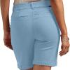 IEPOFG Summer Casual Shorts Dirty Santa for Women Womens Stretch Twill Shorts Plus Size Lightweight Thin Button High Waist Pull On Regular Fit Shorts with Pockets view 3