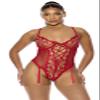 Just a Taste Embroidered Teddy Forplay Women's, Rose, M view 1
