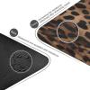 Leopard Print Yoga Mat Non Slip Natural Rubber Fitness Exercise Mat for Home Workout Gym Stretching Pilates Mats with Carrying Bag 71" x 26" view 3
