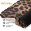 Leopard Print Yoga Mat Non Slip Natural Rubber Fitness Exercise Mat for Home Workout Gym Stretching Pilates Mats with Carrying Bag 71" x 26" view 4