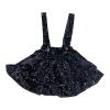 BILIKEYU Toddler Girl's Double Suspender Skirt Velvet Short Skirt Children's Velvet Star Suspender (Black, 12Months) view 1