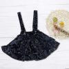 BILIKEYU Toddler Girl's Double Suspender Skirt Velvet Short Skirt Children's Velvet Star Suspender (Black, 12Months) view 2