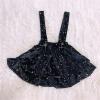 BILIKEYU Toddler Girl's Double Suspender Skirt Velvet Short Skirt Children's Velvet Star Suspender (Black, 12Months) view 3