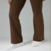 Colorfulkoala Women's Dreamlux Workout Flare Leggings High Waisted Wide Leg Bootcut Yoga Pants 29.5" Inseam (XS, Cocoa) view 3