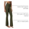Colorfulkoala Women's Dreamlux Workout Flare Leggings High Waisted Wide Leg Bootcut Yoga Pants 31.5" Inseam (L, Olive) view 4