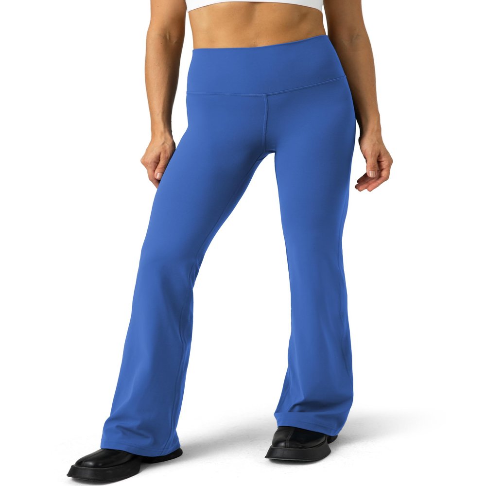 Colorfulkoala Women's Dreamlux Workout Flare Leggings High Waisted Wide Leg Bootcut Yoga Pants 29.5" Inseam (M, Baleine Blue)