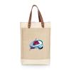 PICNIC TIME NHL Colorado Avalanche Pinot Jute 2 Bottle Insulated Wine Bag, Wine Tote Bag, Wine Gift Bag, (Beige) view 1