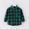 Baby and Toddler Boys Long Sleeve Button Up Plaid Shirt Spring Fall Coat for Kid Shacket (Green, 5-6 Years) view 2
