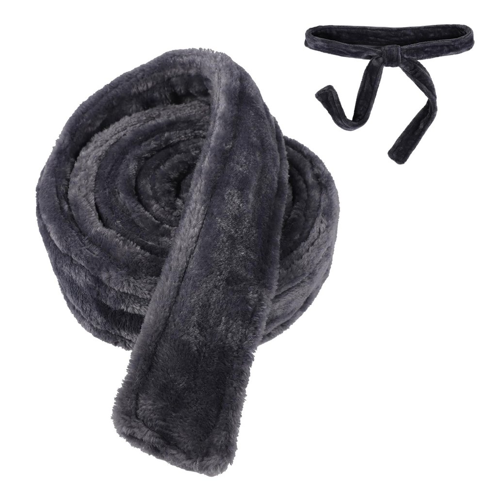 BOXOB Unisex Replacement Bathrobe Belt, 71in x 1.6in Flannel Hotel Bathrobe Waist Belt (Gray)