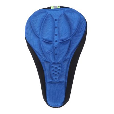 Happyyami Comfy Gel Saddle Cushion Cover Breathable and Non-Slip Bike Seat Protector for Men and Women for Indoor and Outdoor Cycling Blue