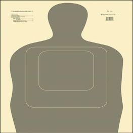 12 Pk, Economy Standard Tq-15 Target Silhouette On Smaller Sheet of Paper Gray Size: 23" X 35"