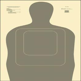 12 Pk, Economy Standard Tq-15 Target Silhouette On Smaller Sheet of Paper Gray Size: 23" X 35"