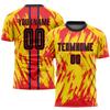 Custom Sports Team Uniforms Men Women Youth Boys Girls, Personalized Soccer Jerseys Sets Yellow Red Black Round Neck T Shirts & Shorts Casual Tees with Name Number Logo Printed view 2