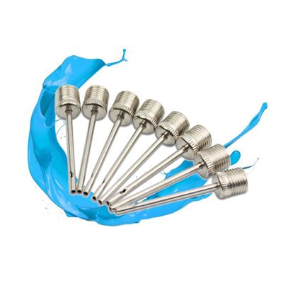 Happyyami 50pcs Ball Pump Needles for Soccer Basketball Air Inflation Needles Alloy Dual Port Tip Design Easy Storage