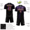 Custom Black Purple Soccer Jerseys with Name Number Logo Print Sports T-Shirts and Shorts Sets Personalized Team Uniforms for Men Women Youth Teens Boys view 3