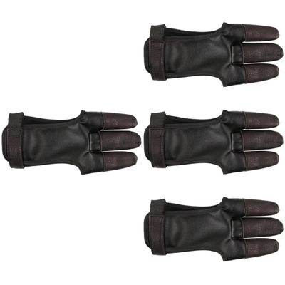 Yardwe 4pcs Archery Accessories Fingertip Protector Professional Finger Guard Portable Adjustable Glove for Youth Archery