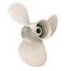 BARDOVEN Outboard Prop 20-30HP 9-7/8x11-1/4 Aluminum Propeller 10 Tooth Fit for Yamaha Outboard Motor OEM 664-45947-01-EL 9.9x11.25, WHITE