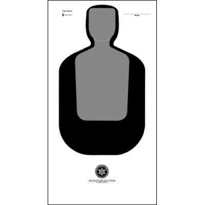 24 Pk, Standard Tq-21 Economy Target Silhouette On 45" Paper Designed for Shelby County Sheriff Size: 24" X 45"