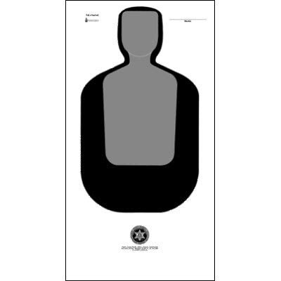 24 Pk, Standard Tq-21 Economy Target Silhouette On 45" Paper Designed for Shelby County Sheriff Size: 24" X 45"