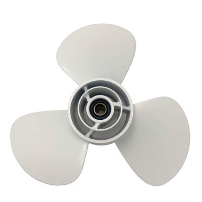 BARDOVEN Outboard Prop 9.9~15HP 11-3/4x7 Aluminum Propeller RH 8 Tooth Fit for Yamaha/Honda Outboard Motor, WHITE