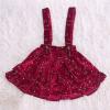 BILIKEYU Toddler Girl's Double Suspender Skirt Velvet Short Skirt Children's Velvet Star Suspender Skirt (Red, 12Months) view 2