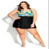 Avenue Women's Plus Size Empire Print Swim Dress view 3